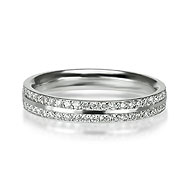 Double Pavé Band Wedding/Eternity Ring